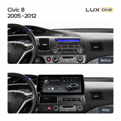 ���� ������������� ������ Teyes Lux One 6+128 Gb � �������� ������� 360� Honda Civic 8 FK FN FD 2005-2012 12.3inch (L1)