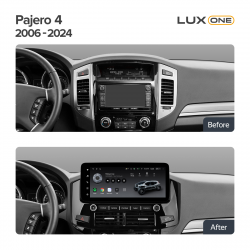 ���� ������������� ������ Teyes Lux One 6+128 Gb � �������� ������� 360� Mitsubishi Pajero 4 V80 V90 2006-2024 (A) 12.3inch (L3)
