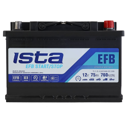 ���� ������������ ���������� ISTA Start/Stop EFB 75Ah 760A R+ (L3)