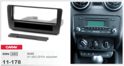 Рамка перехідна Carav 11-178 Audi A1 10+ 1 w/pocket Фото Рамка перехідна Carav 11-178 Audi A1 10+ 1 w/pocket