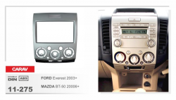 Рамка перехідна Carav 11-275 Mazda BT-50 06-11, Ford Ranger 06-10, Everest 06+ 2DIN Silver Фото Рамка перехідна Carav 11-275 Mazda BT-50 06-11, Ford Ranger 06-10, Everest 06+ 2DIN Silver