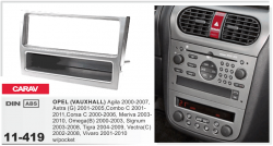 Рамка перехідна Carav 11-419 Opel Astra 01-05, Omega 00-03, Vectra 02-08, Vivaro 01-10 w/pocket Фото Рамка перехідна Carav 11-419 Opel Astra 01-05, Omega 00-03, Vectra 02-08, Vivaro 01-10 w/pocket