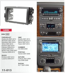 Рамка перехідна Carav 11-013 Chevrolet/Buick/GMC/Hummer 2DIN Фото Рамка перехідна Carav 11-013 Chevrolet/Buick/GMC/Hummer 2DIN