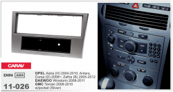    Carav 11-026 Opel Astra 04-10, Corsa 06+, Zafira 05-12 1DIN w/pocket Silver
