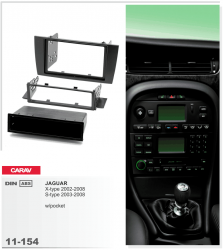 Рамка перехідна Carav 11-154 Jaguar X-Type / S-Type 2/1DIN Фото Рамка перехідна Carav 11-154 Jaguar X-Type / S-Type 2/1DIN