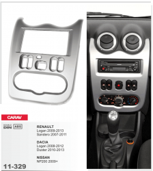 Рамка перехідна Carav 11-329 Renault Logan 09-13,Sandero 07-11,Dacia Logan 08-12,Duster 10-13 2DIN Фото Рамка перехідна Carav 11-329 Renault Logan 09-13,Sandero 07-11,Dacia Logan 08-12,Duster 10-13 2DIN