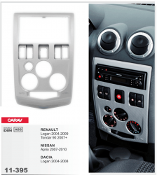    Carav 11-395 Renault Logan 04-09, Tondar 90 07+, Nissan Aprio 07-10 2DIN