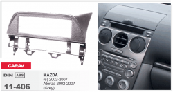    Carav 11-406 Mazda 6, Atenza 2002-2007 1DIN  Grey