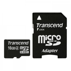 Карта пам'яті microSDHC 16Gb Transcend Class 4 (+ adapter SD) Фото Карта пам'яті microSDHC 16Gb Transcend Class 4 (+ adapter SD)