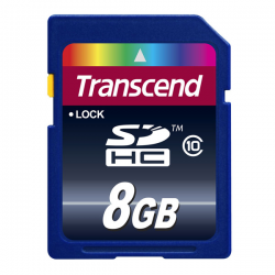 Карта пам'яті SDHC 8Gb Transcend Class 10 Фото Карта пам'яті SDHC 8Gb Transcend Class 10