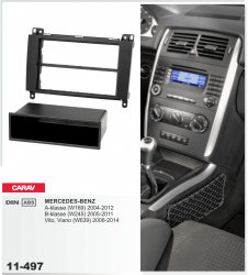Рамка перехідна Carav 11-497 Mercedes Benz A-class і B-class, Vito, Viano 1DIN Фото Рамка перехідна Carav 11-497 Mercedes Benz A-class і B-class, Vito, Viano 1DIN