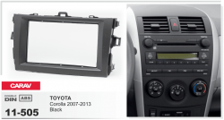 Рамка перехідна Carav 11-505 Toyota Corolla 2007-2013 Black 2DIN Фото Рамка перехідна Carav 11-505 Toyota Corolla 2007-2013 Black 2DIN