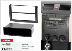 Рамка перехідна Carav 11-035 Skoda Fabia 03-06 w/pocket Фото Рамка перехідна Carav 11-035 Skoda Fabia 03-06 w/pocket