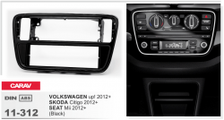    Carav 11-312 VW 2012+, Skoda Citigo 2012+, Seat Mii 2012+ 1DIN