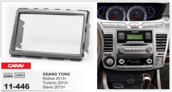 Рамка перехідна Carav 11-446 Ssang Yong Rodius, Turismo, Stavic 2013+ 2DIN Фото Рамка перехідна Carav 11-446 Ssang Yong Rodius, Turismo, Stavic 2013+ 2DIN