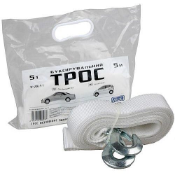 Трос буксирувальний Vitol ST206-E/ТР-206-5-1 (5т стрічка 50мм х 5,0м білий/2 крюка) Фото Трос буксирувальний Vitol ST206-E/ТР-206-5-1 (5т стрічка 50мм х 5,0м білий/2 крюка)