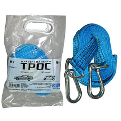 Трос буксирувальний Vitol ST215B/ТР-208-2-2 (2т стрічка 45мм х 5.0м синій/карабін/кулек) Фото Трос буксирувальний Vitol ST215B/ТР-208-2-2 (2т стрічка 45мм х 5.0м синій/карабін/кулек)