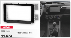 Рамка перехідна Carav 11-573 TOYOTA Hilux 2015+ Piano black Фото Рамка перехідна Carav 11-573 TOYOTA Hilux 2015+ Piano black