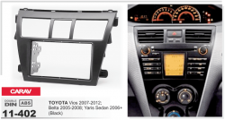 Рамка перехідна Carav 11-402 Toyota Vios 07-12, Belta 05-08, Cerato Sedan 06+ Black 2DIN Фото Рамка перехідна Carav 11-402 Toyota Vios 07-12, Belta 05-08, Cerato Sedan 06+ Black 2DIN