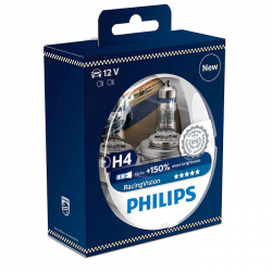 Галогенова лампа Philips H4 RacingVision +150% (12342RVS2) (2pcs blister) Фото Галогенова лампа Philips H4 RacingVision +150% (12342RVS2) (2pcs blister)
