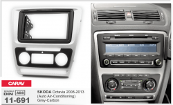    Carav 11-691 Skoda Octavia 2008-2013 (Auto Air-Conditioning) Silver-Carbon