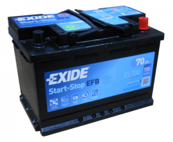 Акумулятор Exide EFB 6СТ-70 Євро (EL700) Фото Акумулятор Exide EFB 6СТ-70 Євро (EL700)