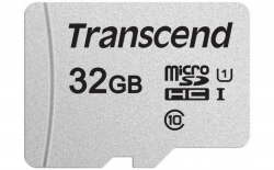Карта пам'яті microSDHC 32Gb Transcend Class 10 UHS-I U1 300S (no adapter) (TS32GUSD300S) Фото Карта пам'яті microSDHC 32Gb Transcend Class 10 UHS-I U1 300S (no adapter) (TS32GUSD300S)