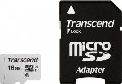 Карта пам'яті microSDHC 16Gb Transcend Class 10 UHS-I U1 300S (+ adapter SD) (TS16GUSD300S-A) Фото Карта пам'яті microSDHC 16Gb Transcend Class 10 UHS-I U1 300S (+ adapter SD) (TS16GUSD300S-A)