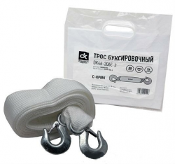 Трос буксирувальний Дорожня карта DK46-206E-1 (5т. стрічка 50мм. 5м. С крюк, білий) Фото Трос буксирувальний Дорожня карта DK46-206E-1 (5т. стрічка 50мм. 5м. С крюк, білий)