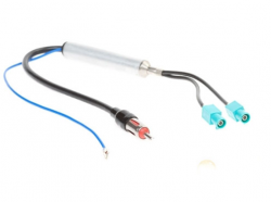    Carav 13-009 Audi/Seat/Skoda/VW/BMW/Ford 2x-Fakra Z(m)->Phantom Power Suply->DIN(m)