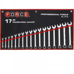 Набір ключів ріжково-накидних Force 5175 (17 предметів) Фото Набір ключів ріжково-накидних Force 5175 (17 предметів)