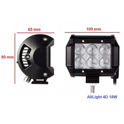   AllLight 4D-18W 6 chip cree spot 9-30V 