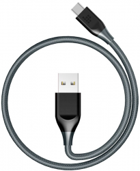 Кабель Tronsmart USB2.0-Type-C 1m ATC6 Nylon Cable Grey Фото Кабель Tronsmart USB2.0-Type-C 1m ATC6 Nylon Cable Grey