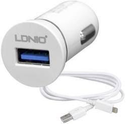   LDNIO DL-C12 Car charger 1USB 2.1A + Lightning cable White