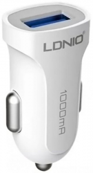   LDNIO DL-C17 Car charger 1USB 1A + Lightning cable White