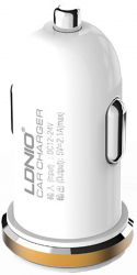   LDNIO DL-C22 Car charger 2USB 2.1A + Lightning cable White
