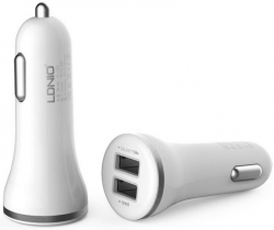   LDNIO DL-C28 Car charger 2USB 3.1A + Lightning cable White