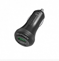 АЗП RAVPower 36W Dual QC 3.0 USB Ports (RP-VC007) Black Фото АЗП RAVPower 36W Dual QC 3.0 USB Ports (RP-VC007) Black