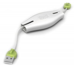 Кабель iBest iPW-08 білий, раздвижной кабель Micro USB Фото Кабель iBest iPW-08 білий, раздвижной кабель Micro USB