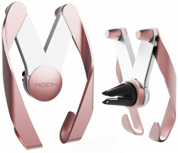 Rock AutoBot M vent car holder Metal Rose Gold (6950290636585) Фото Rock AutoBot M vent car holder Metal Rose Gold (6950290636585)