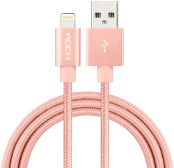 Rock Charge & Sync round Lightning Cable II 0,3 m Rose Gold (RCB0455-Rose Gold) Фото Rock Charge & Sync round Lightning Cable II 0,3 m Rose Gold (RCB0455-Rose Gold)