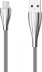  Rock metal Type-C data cable 0,3M Silver (RCB0486-Silver)
