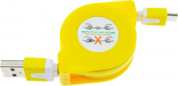  TOTO TKX-66 Flat USB cable microUSB 1m Yellow