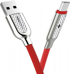  TOTU LI37 Han Series Zinc Alloy MicroUSB Cable 0.25m Red