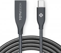  TOTU Steel Rope Series Cable Type-C 1m Black