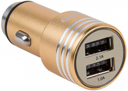 АЗП GOLF GF-C06 Car charger 2USB 2.1A Gold Фото АЗП GOLF GF-C06 Car charger 2USB 2.1A Gold