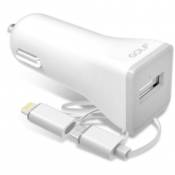   GOLF GF-C3 Car charger 1USB 2,1A White