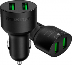   Tronsmart CC2TF QC3.0 2 Ports Car Charger Black