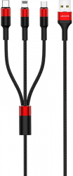   Usams US-SJ219 U5 3 in 1 Cable 1.5m Red