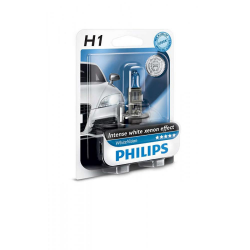 Галогенова лампа Philips H1 WhiteVision +60% 4300K (12258WHVB1) (1pcs blister) Фото Галогенова лампа Philips H1 WhiteVision +60% 4300K (12258WHVB1) (1pcs blister)